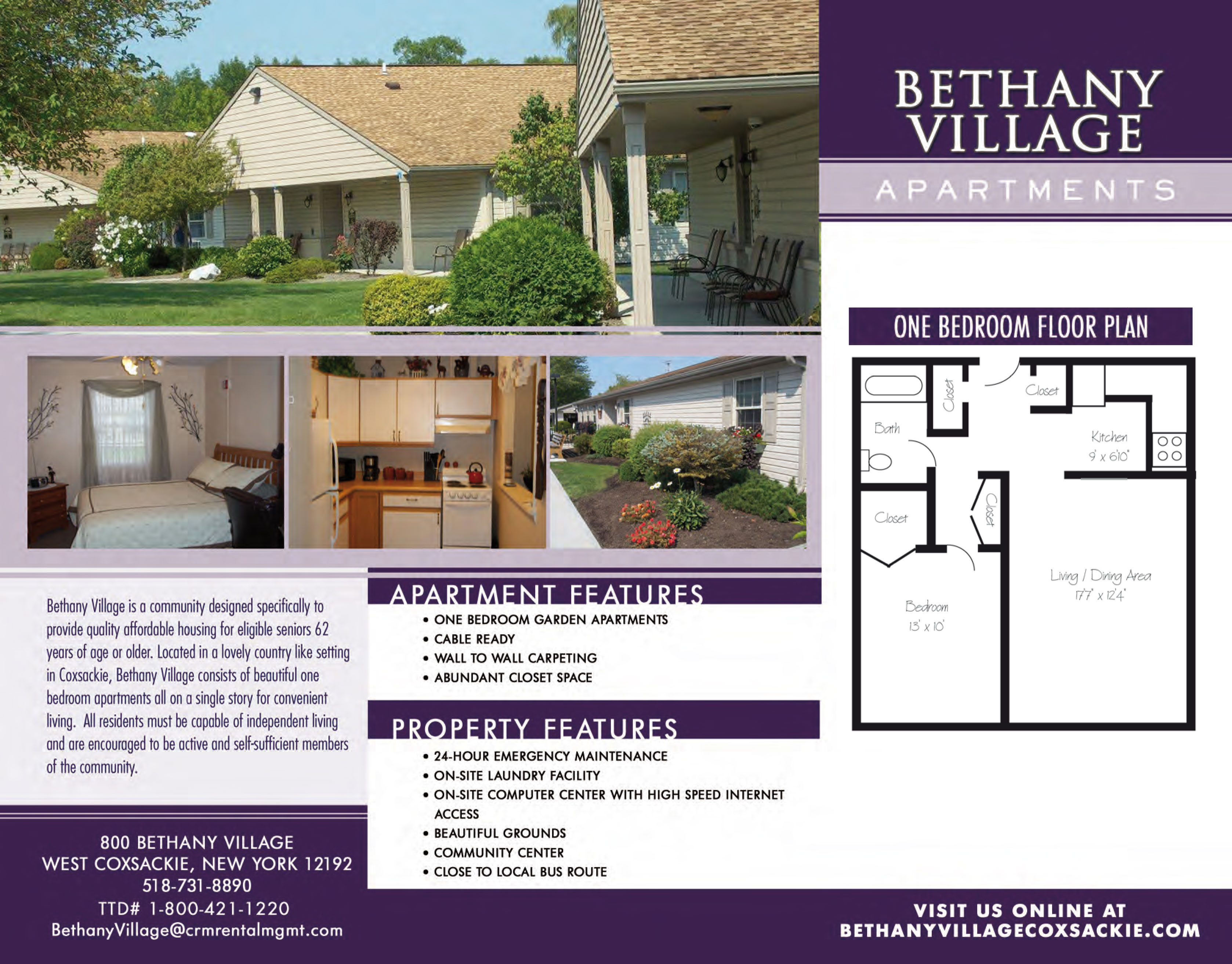 Bethany Village Brochure Page 2 of 2