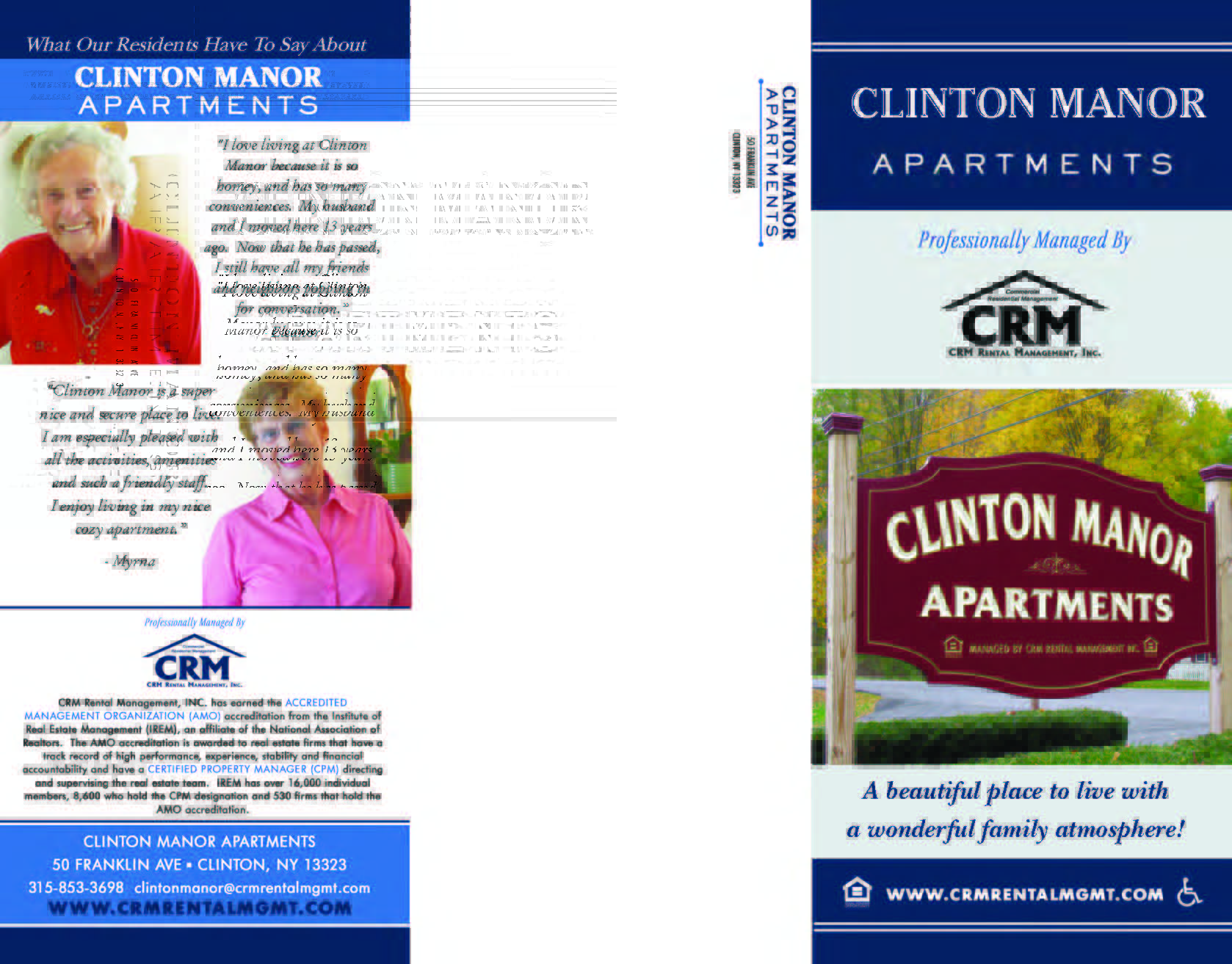 Clinton Manor Brochure Page 1 of 2