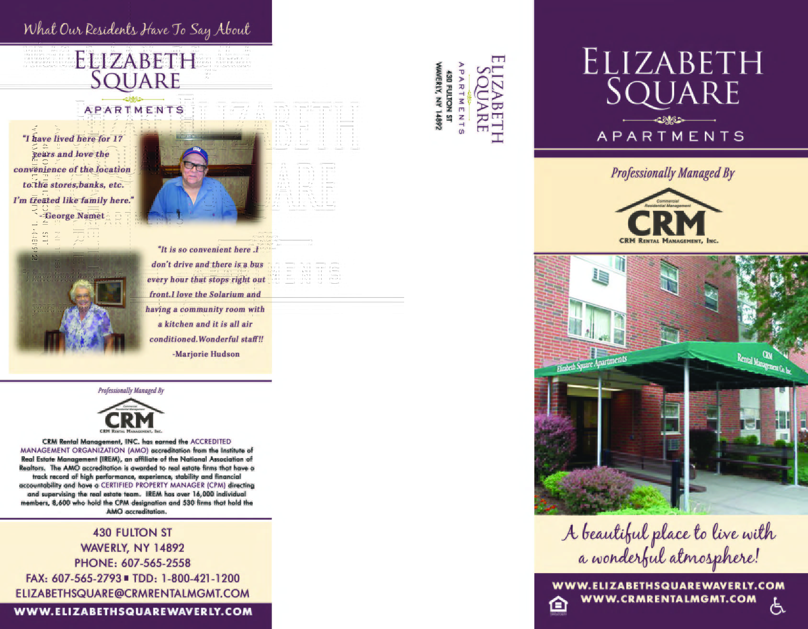 Elizabeth Square Apartments Brochure Page 1 of 2