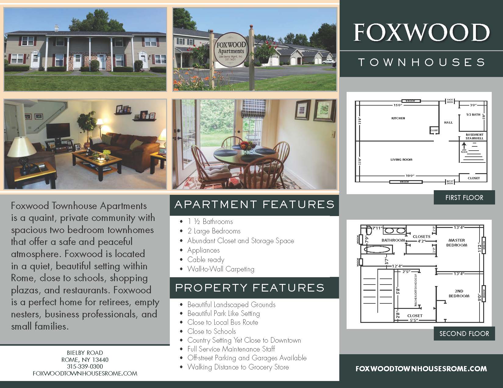Foxwood Brochure Page 2 of 2