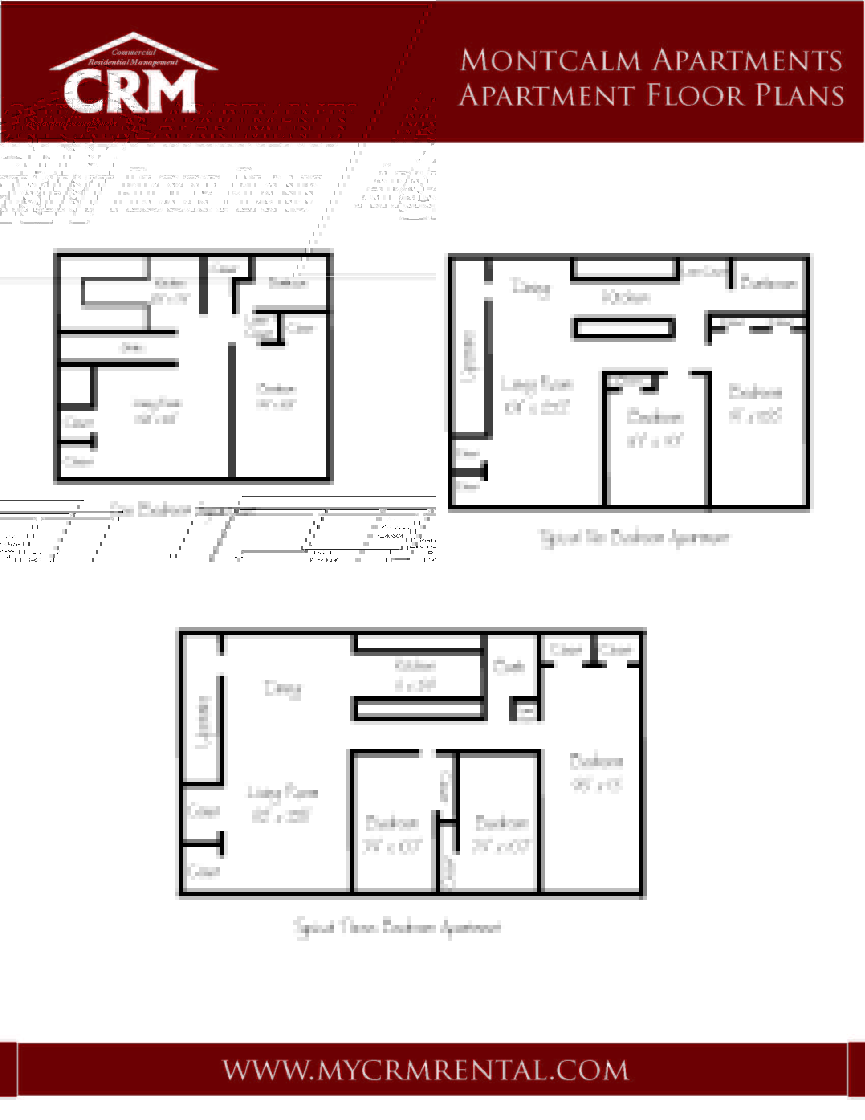 Montcalm Apartment Floor Plans