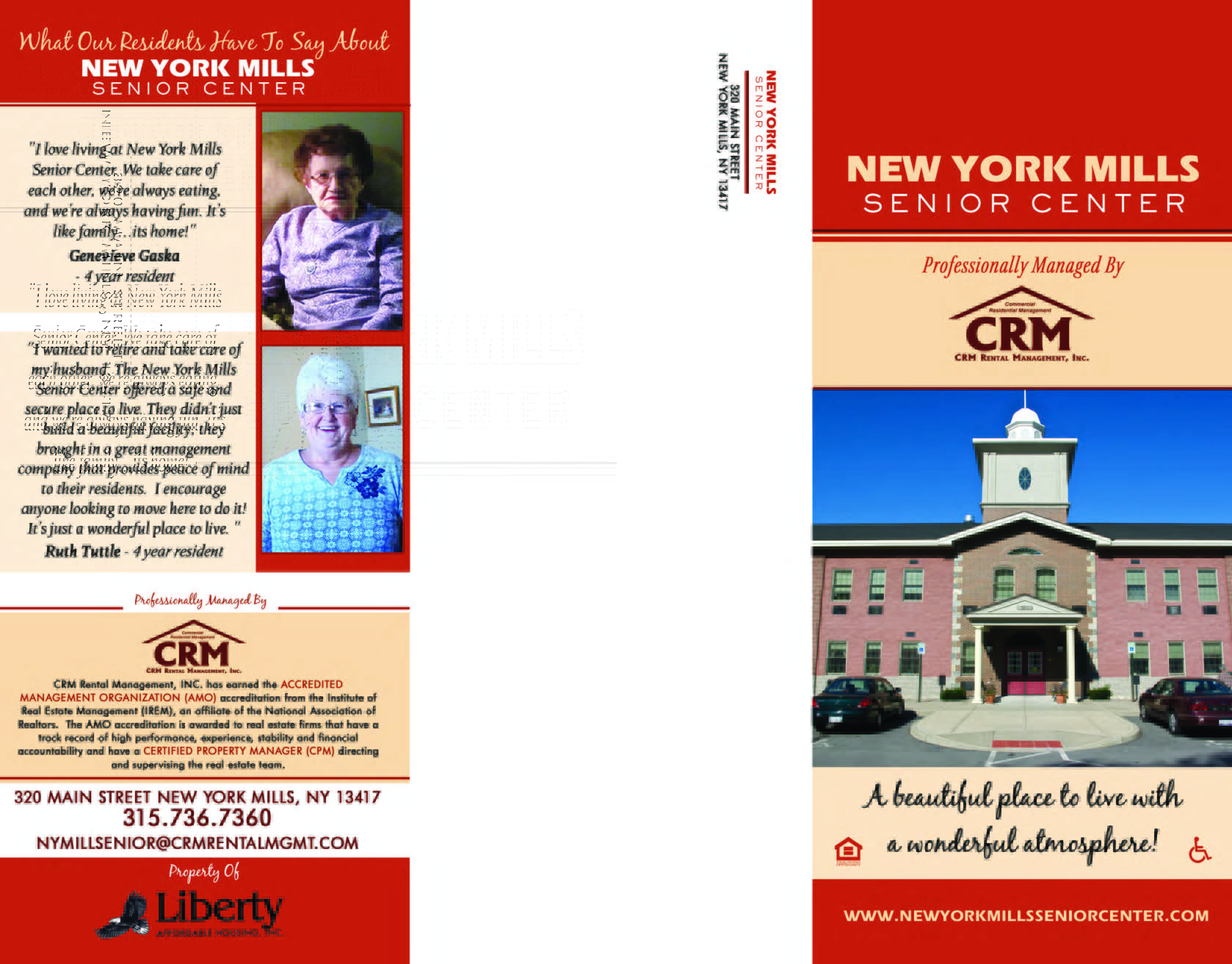 New York Mills Brochure Page 1 of 2