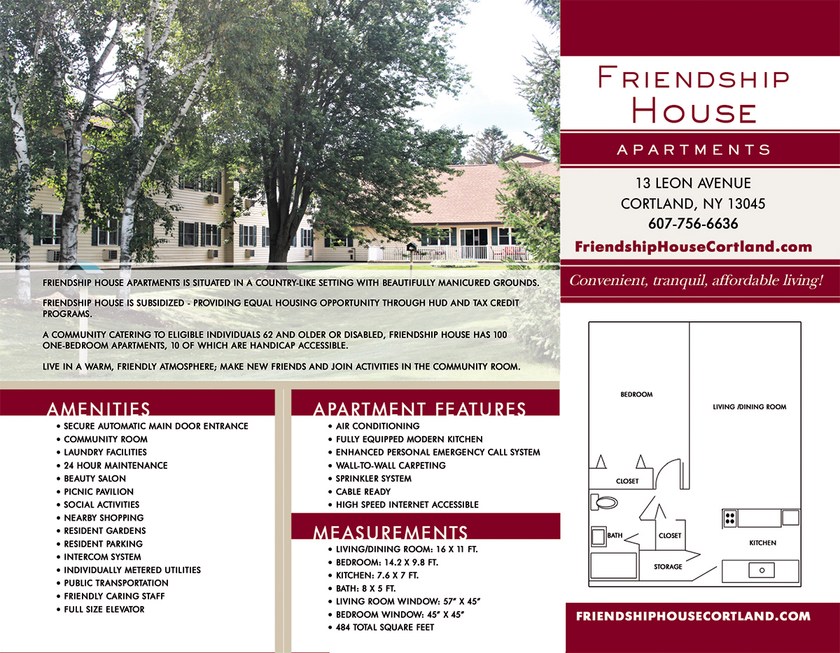 Friendship House Brochure Page 2 of 2