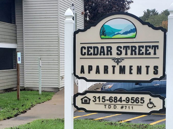 Cedar Street Sign