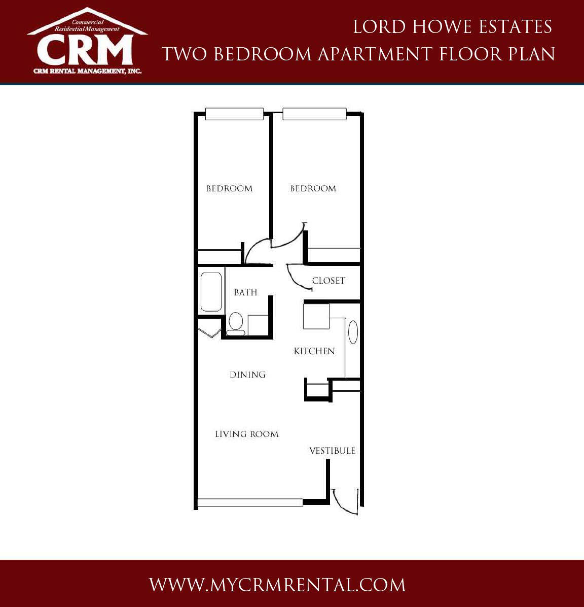 Two Bedroom Apartment Floor Plan
